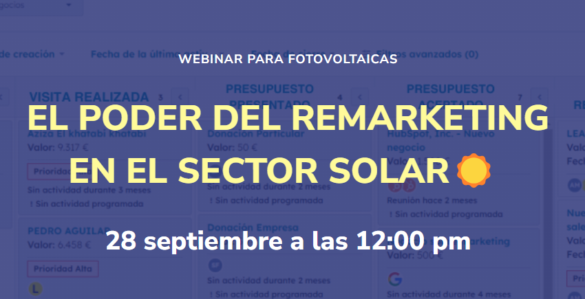 webinar el poder del remarketing en el sector solar